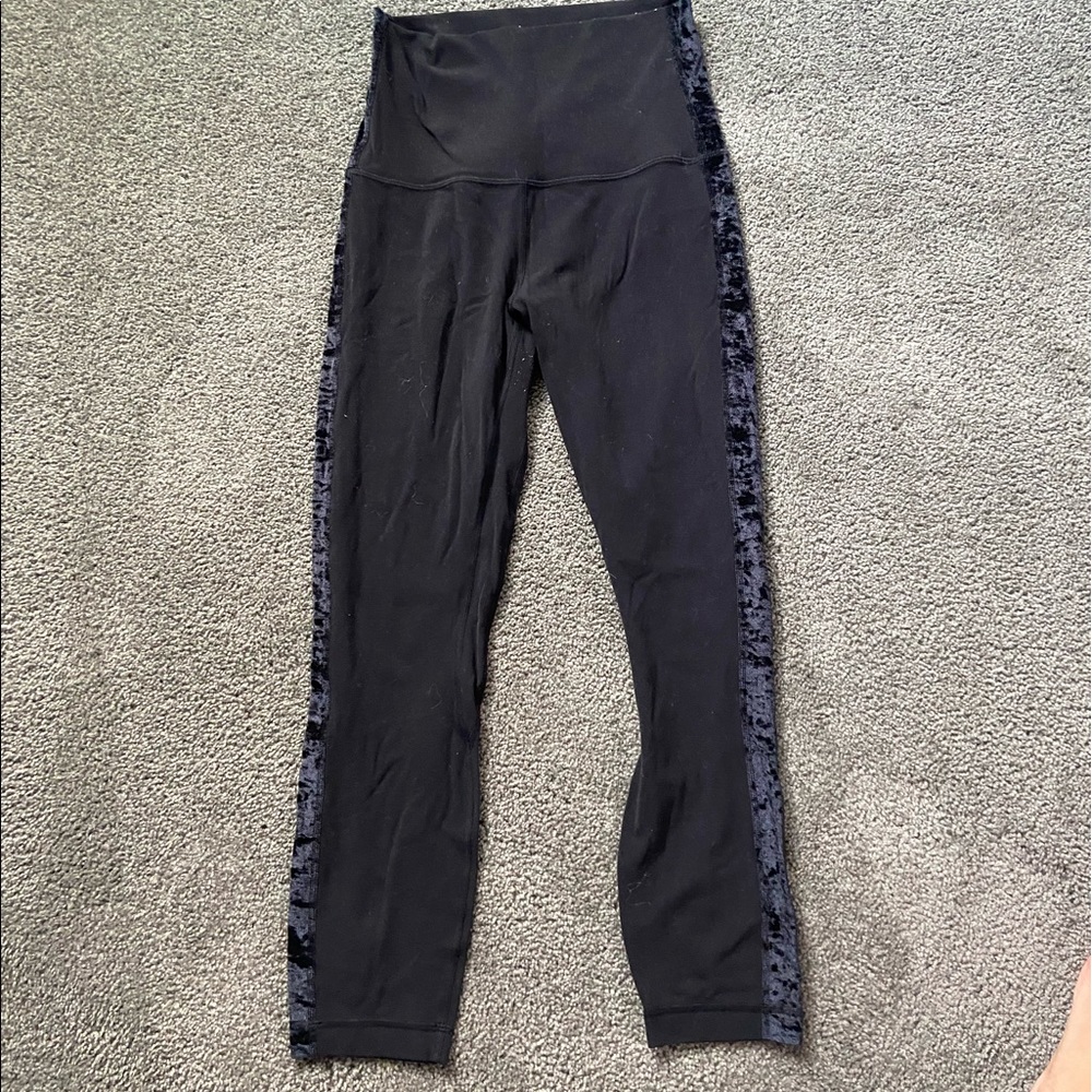 Lululemon Aligns with velvet on side
